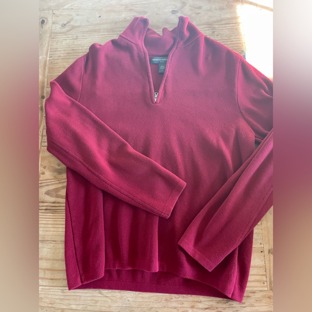 Banana Republic Mens 1/4 Zip Sweater - L